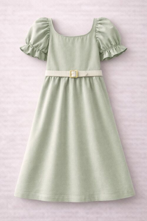 Sage Belted Dress